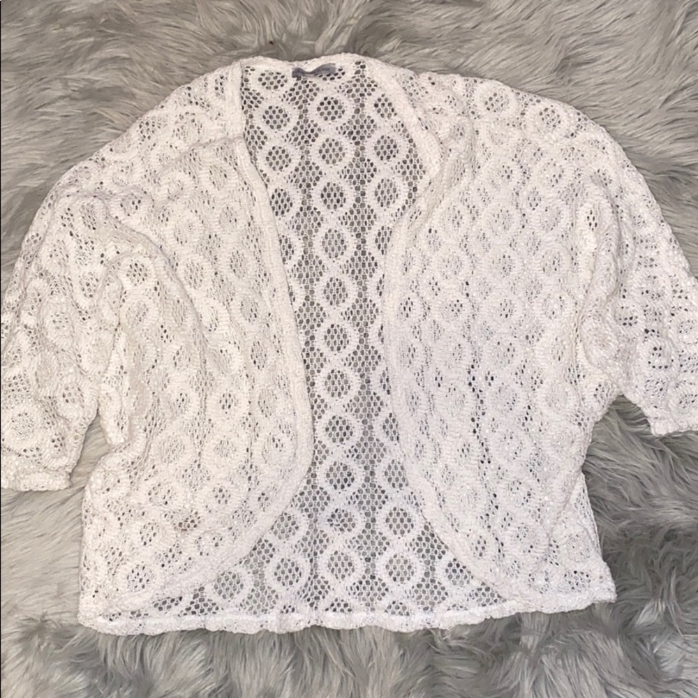 white crotchet flyaway
